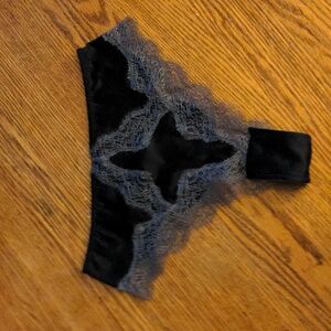 Victoria's Secret Blue Lace Panty XS